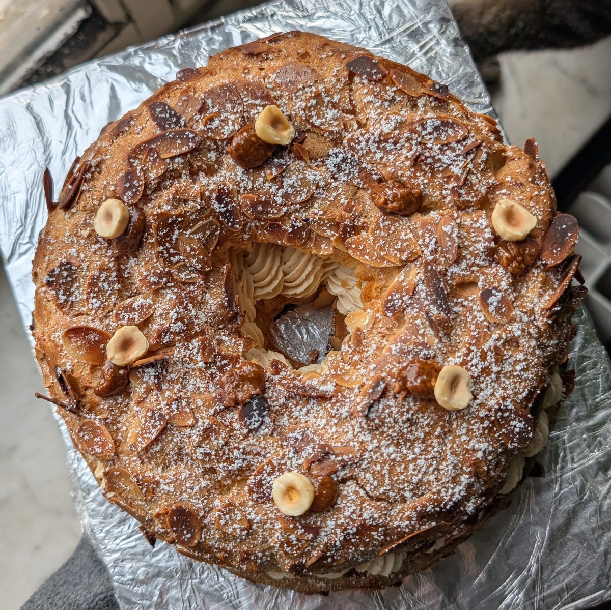 Paris-Brest aux amandes et noisettes
